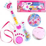 Гитара для девочек розовая 36 см