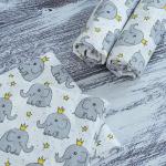 Набор детских пеленок поплин 4 шт 73/120 461 Слоники