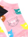 Короткие носки "Питомцы" Котик Розовые