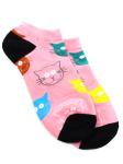 Короткие носки "Питомцы" Котик Розовые