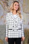 Жакет клетка с черными пуговицами (Б-113-4)