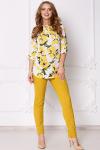 Блузка с рукавами принт лимончики (Б-49-7)
