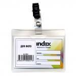 Бедж горизонтальный, 90*60 мм, метал. клип, прозрачный пластик, со вкладышем