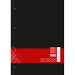 Блокнот офисный для конференций, ф.А4, 50л, склейка, клетка, перфорация, мел.картон. обложка, уф лак