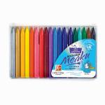 Мелки восковые, (18 цв. в уп), круглая форма, ассорти цв., ЛУЧ, ПРЕСТИЖ, пластик. короб.