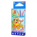 Мелки восковые, (6 цв. в уп), шестигранная форма, ассорти цв., ЛУЧ, ПЕРЛАМУТРОВЫЕ, картон. короб. с е/п