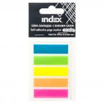 Блок-закладка с липким слоем, разм. 12х45 мм, пластиковые, 5 цветов по 25 листов