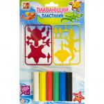 Набор для лепки, пластилин плавающий 6 цв., ассорти, классика, 84 г, пластиковые детали, ЛУЧ, блистер с е/п