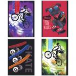 Блокнот ACTION! СПОРТ, на скрепке, кл., мелован. обл., ф. А6, 40 л., 4 дизайна