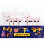 Набор свечей ЛОШАДКИ, 6 шт, с держателями