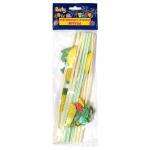 Коктейльные трубочки ФРУКТЫ ,12 штук, 24см