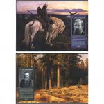 Альбом для рисования, А4, 210х297 мм, 40 л, склейка, 100 г/м2, картон мелованный, РУССКИЙ МУЗЕЙ, 2 дизайна, белый