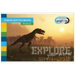 Альбом для рисования, А4, 210х297 мм, 40 л, гребень/евроспираль, 100 г/м2, картон мелованный, DISCOVERY, 2 дизайна