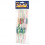 Коктейльные трубочки ЗОНТИКИ, 12 штук, 24см