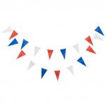 Гирлянда декоративная к празднику "Флажки Триколор", 360х12,5х22см, бумага
