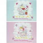 Альбом для рисования, А4, 210х297 мм, 8 л, скоба, 100 г/м2, картон мелованный, МИЛАШКИ, 2 дизайна, белый