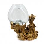 Ваза на корне AQU-S1-28 стекло 26см-30см украшение интерьера Хрупкое