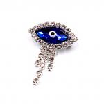 Булавка SEW3908-32 упак -3шт в форме глаза 2.3 см-3см зеркало - оберег от порчи и сглаза