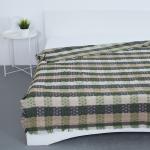 Плед Кресты 100% ПАН 500 гр цвет зеленый