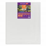 *Холсты на подрамнике BRAUBERG ART DEBUT, НАБОР 4шт, грунтованные, 100% хлопок, мелкое зерно, 191028