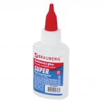 Клей канцелярский BRAUBERG-СУПЕР (для бумаги, картона, дерева), 45 г., 228417