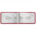 Визитница/кредитница однорядная, BRAUBERG "Iguana" на 24 карты, под кожу змеи,застежка, красн,232289