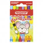 Восковые карандаши BRAUBERG/ПИФАГОР 24 цв., 222964