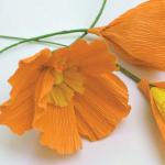 Бумага гофрированная (креповая) ДЛЯ  ФЛОРИСТИКИ, 110г/м, ОРАНЖЕВАЯ, 50х250см,ОСТРОВ СОКРОВИЩ, 129149