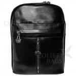 Кожаный рюкзак-сумка INDIKA CASUAL. Черный.