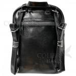 Кожаный рюкзак-сумка INDIKA CASUAL. Черный.