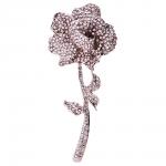 537-1 роза в стразах серебро