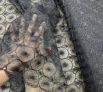 Гипюр макраме ART.2969 серый металлик, ширина 140см