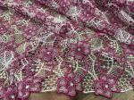 Гипюр макраме ART.2981 св.розовый/ярко розовый, ширина 140см.