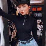 Джемпер  Женский 3003 "Высокий Ворот - Молния" Черный