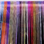 Штора кисея радуга с бусами 290*290 многоцветие