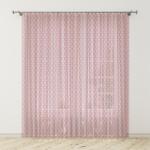 Штора Тюль печать  Village 0030 розовый 145*260
