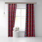 Штора Блэкаут печать white Paint forms 0098 красный 145*260