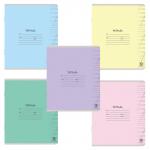 Тетрадь 12л. ЮНЛАНДИЯ КЛАССИЧЕСКАЯ, косая линия, обложка картон, АССОРТИ 5 видов, 105649