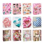 Пакет подарочный, высококачественная бумага, 18х24х8,5 см, 12 дизайнов, арт.1