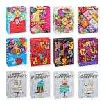 Пакет подарочный, высококачественная бумага, 18х24х8,5 см, 12 дизайнов, арт.3