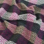 Плед Ромбы 100% ПАН 500 гр цвет малиновый