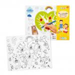 Mr-105 Коврик для творчества - многоразовая раскраска Сказочное дерево (44.5x34.5)