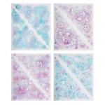 СНОУ БУМ Наклейка ПВХ "Уголки" 30х42см,серебряный глиттер, "хамелеон", 4 дизайна