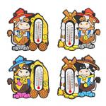 СНОУ БУМ Магнит с термометром Символ Года 2021, резина, 5х5,2см, 4 дизайна