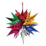 СНОУ БУМ Гирлянда-подвеска 33х30см, ПВХ, в виде Звезды, многоцветная