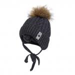 Шапка с косами и помпоном AN-192077