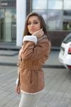 Дублёнка женская демисезонная 22565 (кэмел)