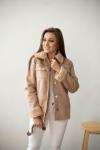 Дублёнка женская демисезонная 22565 (бежевый)