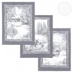 Комплект полотенец "Сочельник" 50*60 см - 3 шт. рогожка хлопок 100%