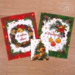 Комплект полотенец "Мандариновое настроение" 50*60 см - 3 шт. вафля хлопок 100%